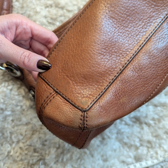 Vintage Banana Republic Brown Cognac Hobo Boho Slouchy Shoulder Bag - Picture 10 of 10